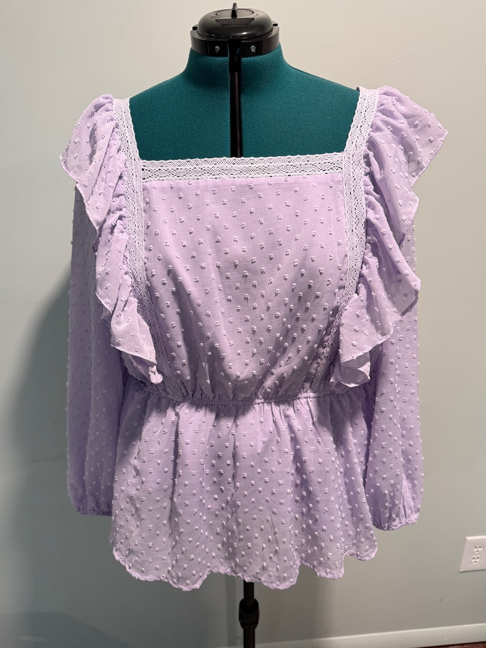 Chic Soul Lavender Peplum Top